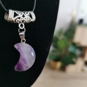 Collier Lune en Améthyste