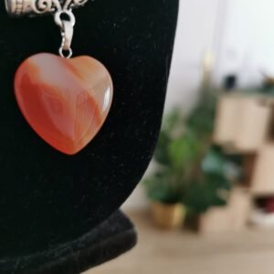 Collier Coeur en Cornaline